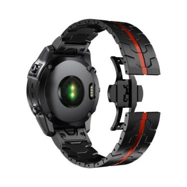 Imagem de Pulseira De Titânio Colorida Para Garmin Fenix 7x 6x 5x 5 6 6XPro 7x, 