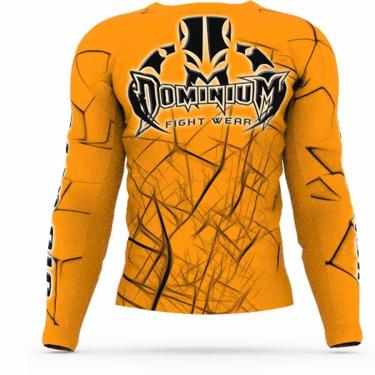 Imagem de Camisa Rash Guard Compressao Jiu Jitsu ML - Neon Laranja-Unissex