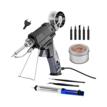 Imagem de Kit De Ferro De Solda Com Temperatura Ajustável E LCD 180-520 graus Pi