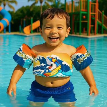 Imagem de Colete Salva Vidas Infantil Boia de Braço para Praia Piscina Tema Dese