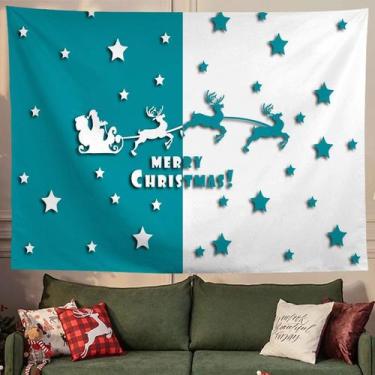 Imagem de Microtecido de parede Tapeçaria Feliz Natal 200x150cm - yiweisai