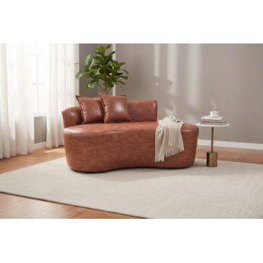 Imagem de Namoradeira Sofá Feijão Hana 130cm Orgânica material sintético - Mansã