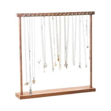 Imagem de Expositor De Joias Em Madeira: Suporte Para Colares, Brincos E Pulseir