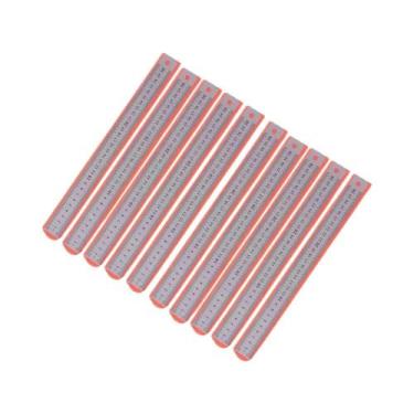 Imagem de Régua De Precisão Dupla Face Em Aço Inoxidável 15-30cm Com Escala Métr