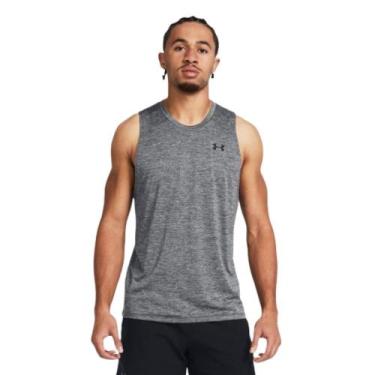 Imagem de Regata Under Armour Tech Tank Masculina, M, Cinza mescla