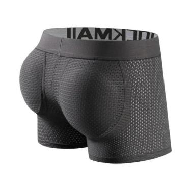 Imagem de Cuecas Boxer Masculinas Acolchoadas Com Realce De Glúteos E Malha, Com