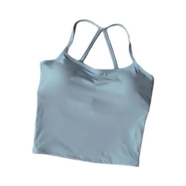 Imagem de Conjunto De Yoga Feminino Com Top Halter E Shorts Sem Costura De Cintu