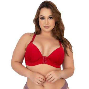 Imagem de Sutiã Plus Size Reforçado Nadador com Bojo Lingerie - Vekyo, Vermelho,