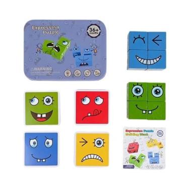 Imagem de Cubo De Quebra-Cabeça De Madeira Montessori Para Crianças, Blocos De C