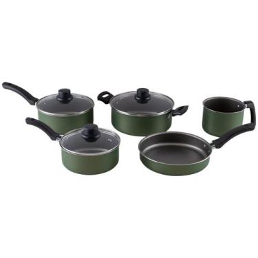 Imagem de Jogo de Panelas Eirilar de Alumínio Verde 5 Peças Esmeralda, Verde, 5