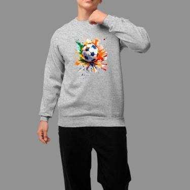 Imagem de Moletom Gola Careca Basico Masculino Streetwear Casual Estiloso Tecido