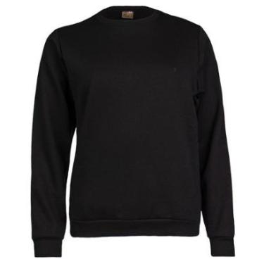 Imagem de Moletom Feminino Desayner Básico Gola Careca Preto-Feminino