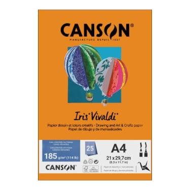 Imagem de Papel Canson A4 Iris Vivaldi 185g 25Fls - Escolha a Cor, Cenoura
