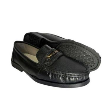 Imagem de Mocassim Masculino Couro Preto Versátil Elegante-Masculino