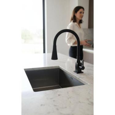 Imagem de Torneira Cozinha Gourmet Quadrada Flexível 2 Jatos Preta - Congratulat