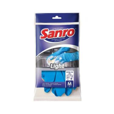 Imagem de Luva de Látex Light Azul CA 46878 Sanro -, M