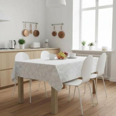 Imagem de Toalha De Mesa Termica Flora Perolizada Perola Rolo 1,40x30,00m Vinil 