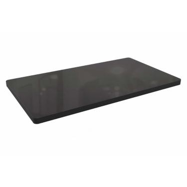 Imagem de Tampo de Mesa Ta56 em MDF 160cm Preto Fosco com Vidro para Sala de Jantar Retangular Kappesberg