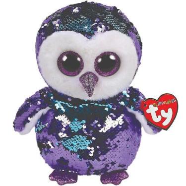 Imagem de Ty Beanie Sequins Flippables, animal de pelúcia, gato, coruj
