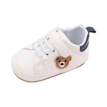 Imagem de Sapatos De Bebê Com Estampa De Urso Fofo, Sola Antiderrapante De PU TP