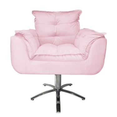 Imagem de Conjunto 2 Poltronas Para Recepção Com Base Giratória de Metal Opala S