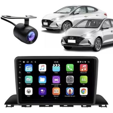 Imagem de Central Multimídia Automotiva E-tech Premium 9 POLEGADAS Android 13 Wi-Fi e Bluetooth com Câmera de Ré e Moldura