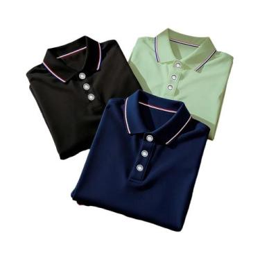Imagem de Conjunto De 3 Camisas Polo Masculinas Casuais De Manga Curta Para Fest