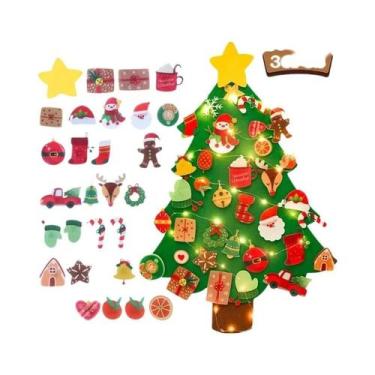 Imagem de Árvore De Natal DIY Em Feltro Com Luzes Para Decoração De Casa, Orname