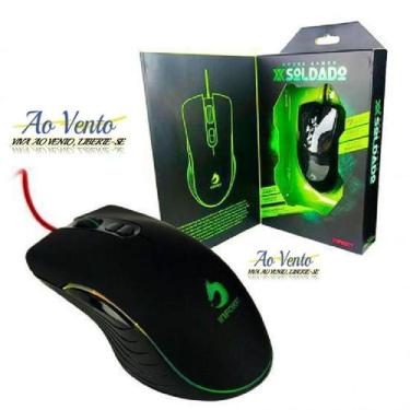 Imagem de Mouse Gamer Usb Led Ajuste Dpi 6400 Botões Laterais Gm-V550 - Infokit