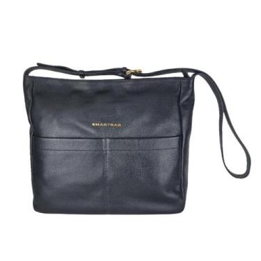 Imagem de Bolsa grande transversal smartbag couro, Preto, UN