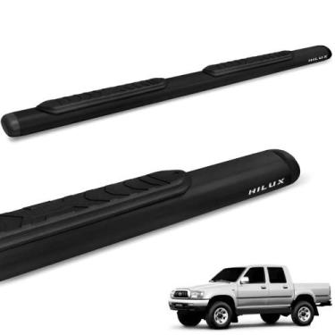 Imagem de Estribo Lateral Hilux CD 1997 a 2004 Oblongo Oval Preto Track