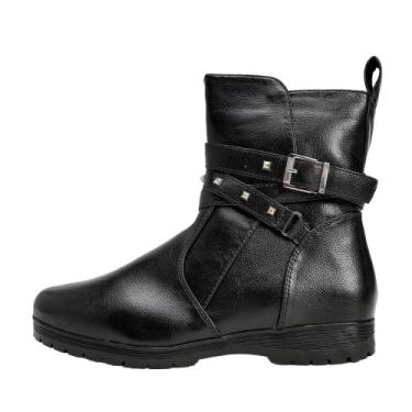 Imagem de Bota Mooncity Cano Curto Detalhes - 71126, 37, Preto