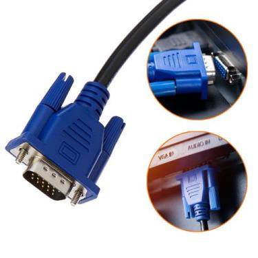 Imagem de Cabo Vga 1,5m Para Monitor, Macho Lcd, Pc Projetor Vga x Vga com filtr