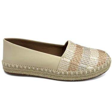 Imagem de Sapatilha Valentina Espadrille Bordada 392395 Manteiga, 36, Manteiga