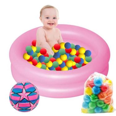 Imagem de Piscina Inflável Bebe 28L Bolinhas Bola Praia Infantil - KIDSBEHAPPY, 