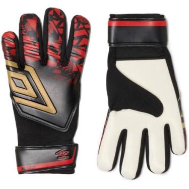 Imagem de Luva De Goleiro Umbro Neo Club - Preto e Vermelho, 11