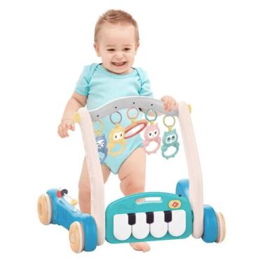Imagem de Tapete de Atividades e Andador 2 em 1 Baby Guta Guti com Pianinho e Brinquedos Suspensos Dm Toys