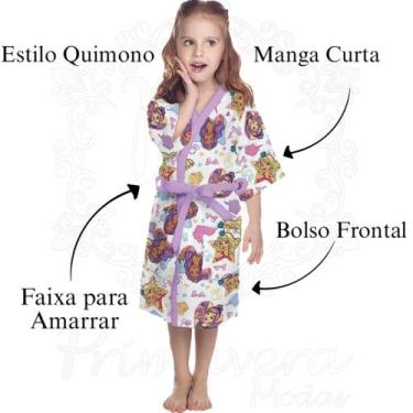 Imagem de Roupão de Banho de Menina Felpudo Infantil Kids Divertido - Lepper, G