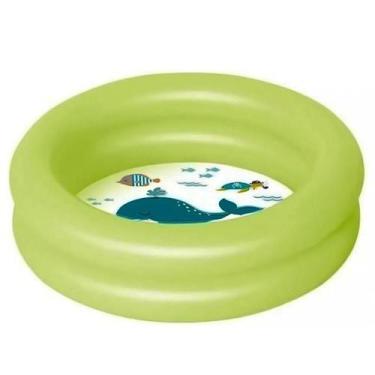 Imagem de Piscina Banheira Inflável Baby Infantil Redonda 28L Verde - Mor