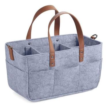 Imagem de Cesta Organizadora de Fraldas em Feltro 14L Easy Decor Porta Fraldas c