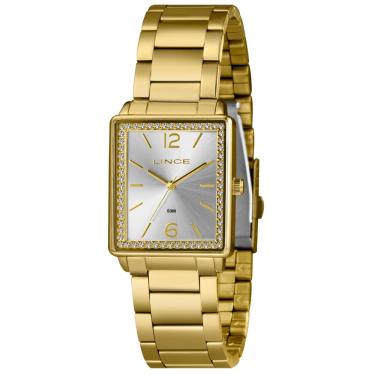Imagem de Relógio Lince Feminino Dourado Retangular Lqg4737l28 S2sx