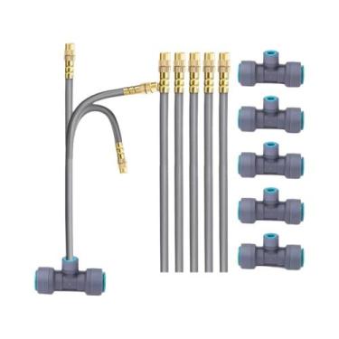 Imagem de Kit De Pulverização Flexível Em Latão Cinza Ajustável Com Conexão Rápi