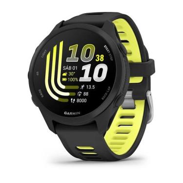 Imagem de Smartwatch GPS Garmin Forerunner 170 Music Preto e Amarelo