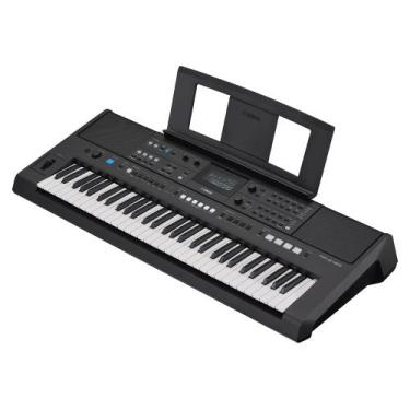 Imagem de Teclado musical eletronico yamaha psr-e483-bra teclas sensitivas