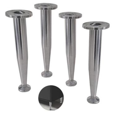 Imagem de Pé Leve Cônico Regulável 10cm Branco 4 Unidades Branco - Generica, Pol