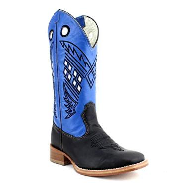 Imagem de Bota Mr West B-77 1312 Preto 1474 F. Preto CA Azul M.W 110 Tamanho:42;Cor:Preto