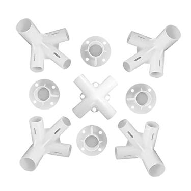 Imagem de Newmind Peças sobressalentes de reposição para barraca 4 cantos conectores para toldo gazebo conector central de canto acampamento - 9 peças