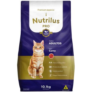 Imagem de Ração Seca Nutrilus Pro+ Carne para Gatos Adultos - 10,1 Kg