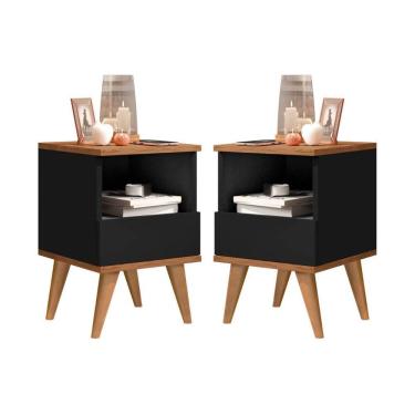 Imagem de Kit 2 Mesas de Cabeceira Marilia Pés Palito Várias Cores - JM Casa dos Moveis