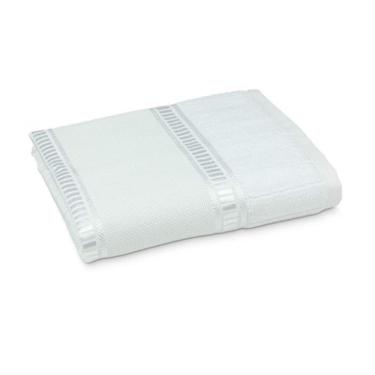 Imagem de Toalha de Lavabo Dohler Branca Veludada para Bordar de Algodão 